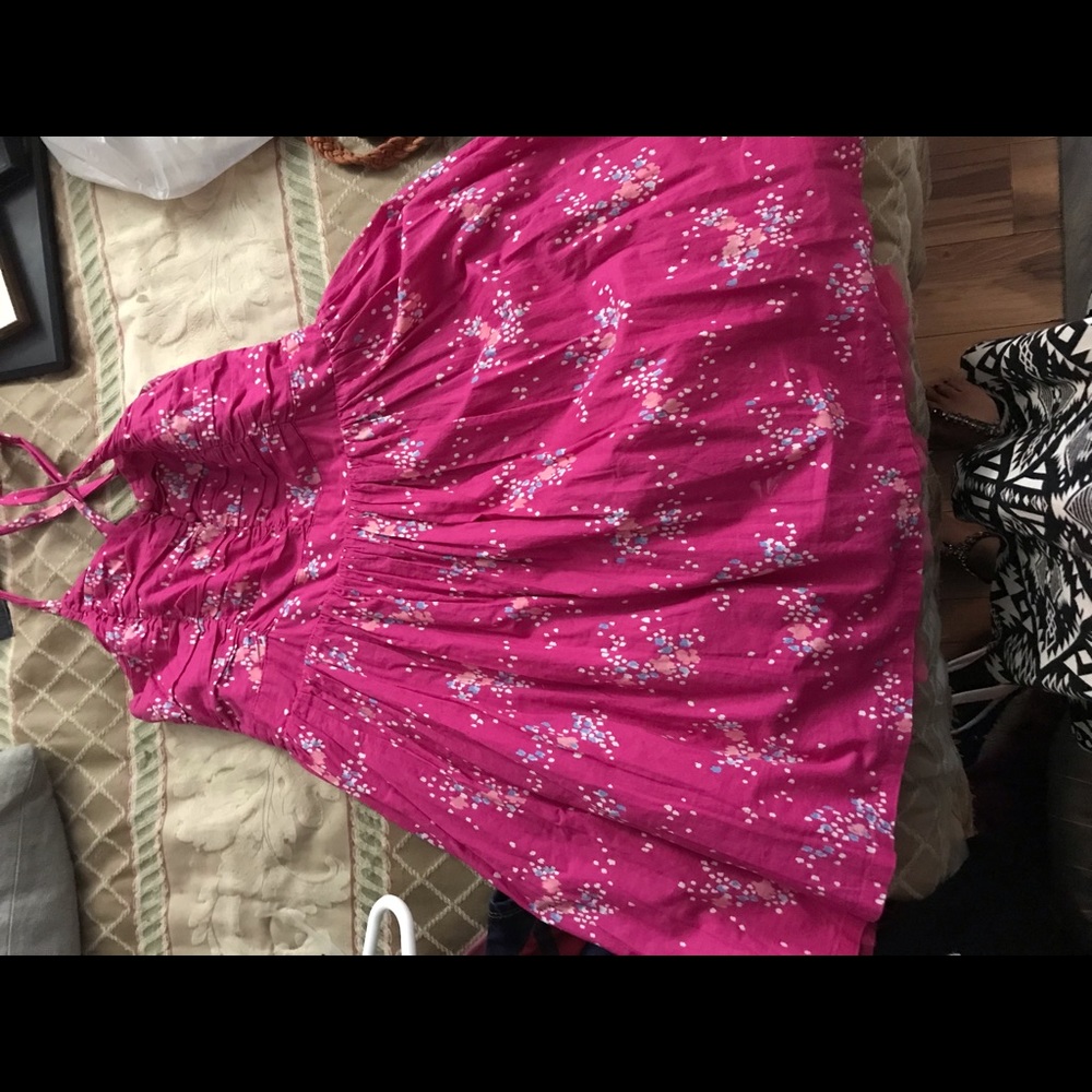 Puffy pink summer dress